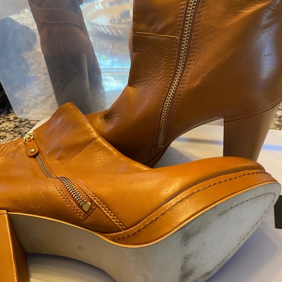 H&M Leather ankle high-heeled boots Size 9 - Picture 4 of 4